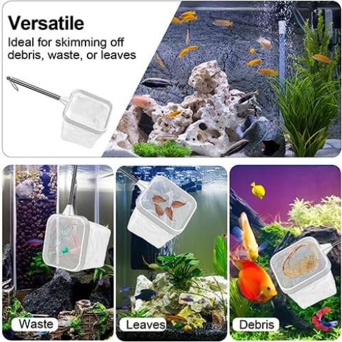 Paquete de 2 Redes de Acuario ViiWxx 7.6 cm Nylon Blanco
