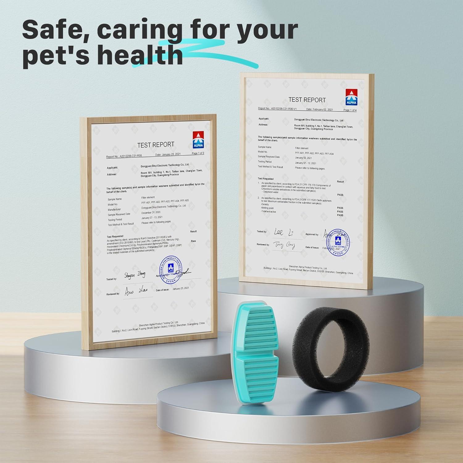 Filtros de Agua para Gatos BEMOONY H7 - 12 Filtros (6 Carbón + 6 Esponjas)