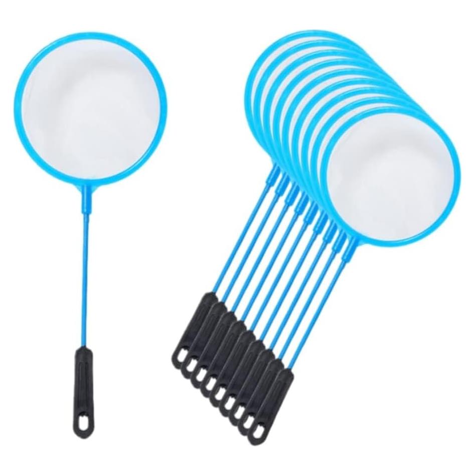 10 Piezas Red de Limpieza Acuario Baihui 25cm Nylon Azul