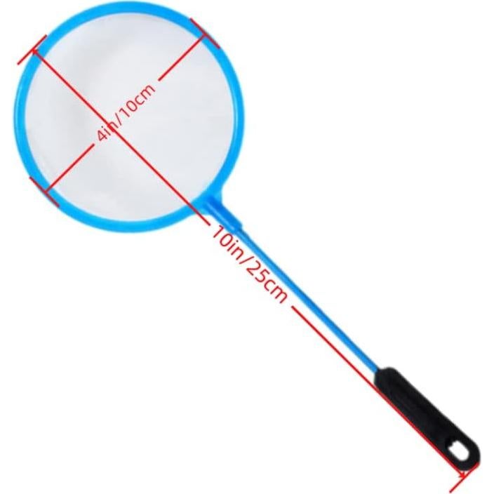 10 Piezas Red de Limpieza Acuario Baihui 25cm Nylon Azul