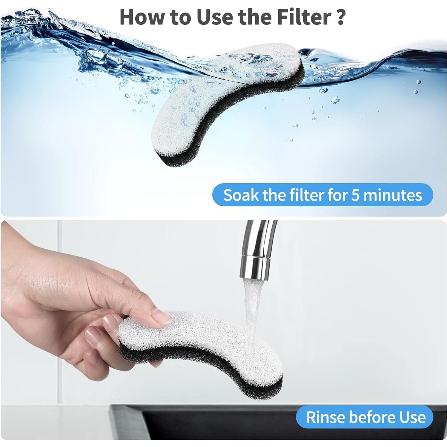 Filtros de agua para gatos Porens - 12 filtros de esponja