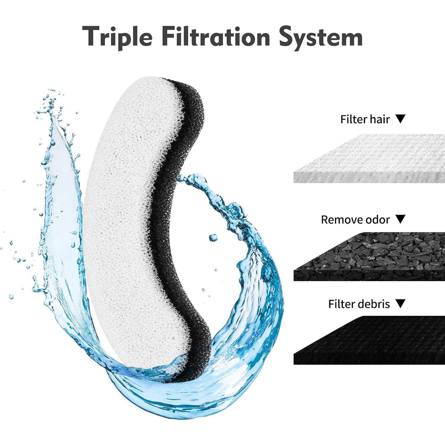 Filtros de agua para gatos Porens - 12 filtros de esponja