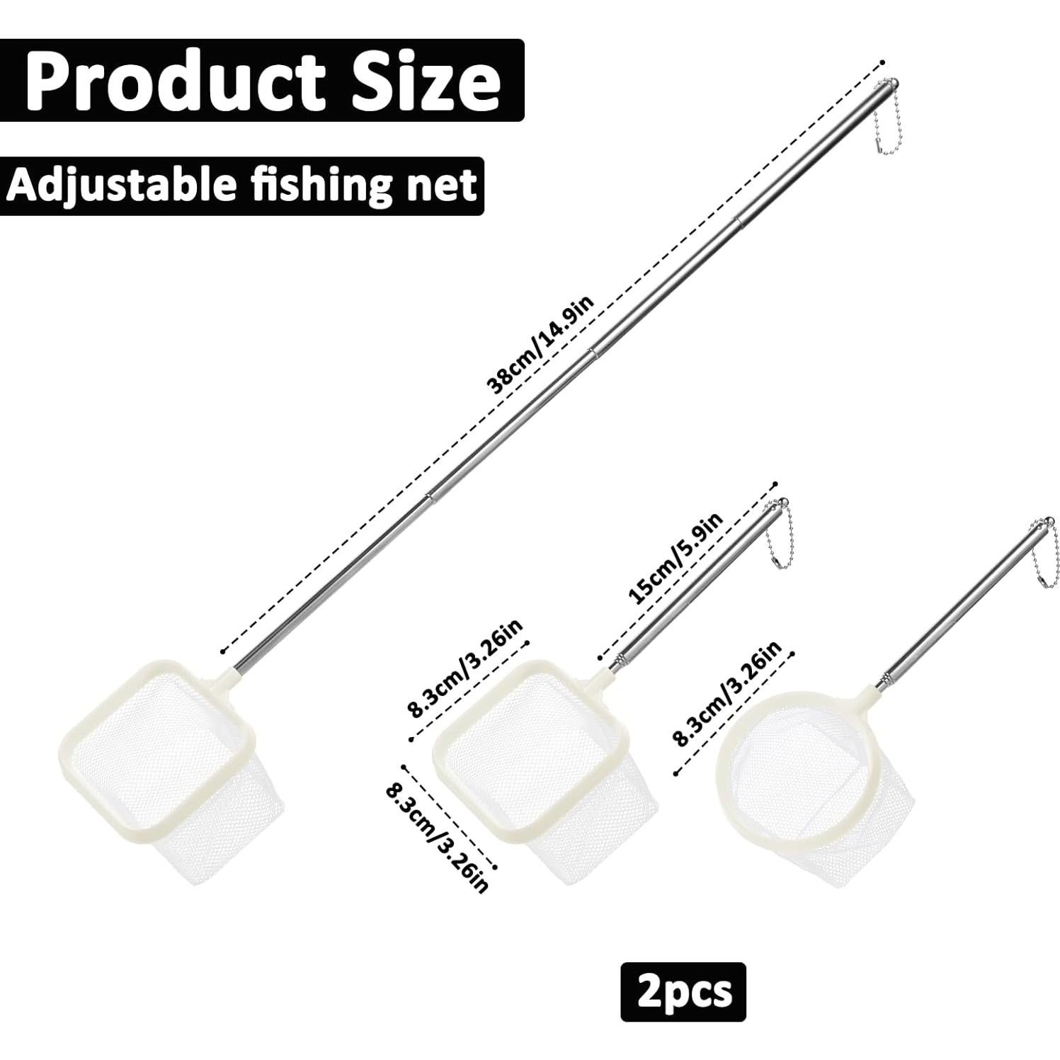Red de Pesca para Acuario QfwdfcTrenz 2 Piezas 7.62cm Nylon
