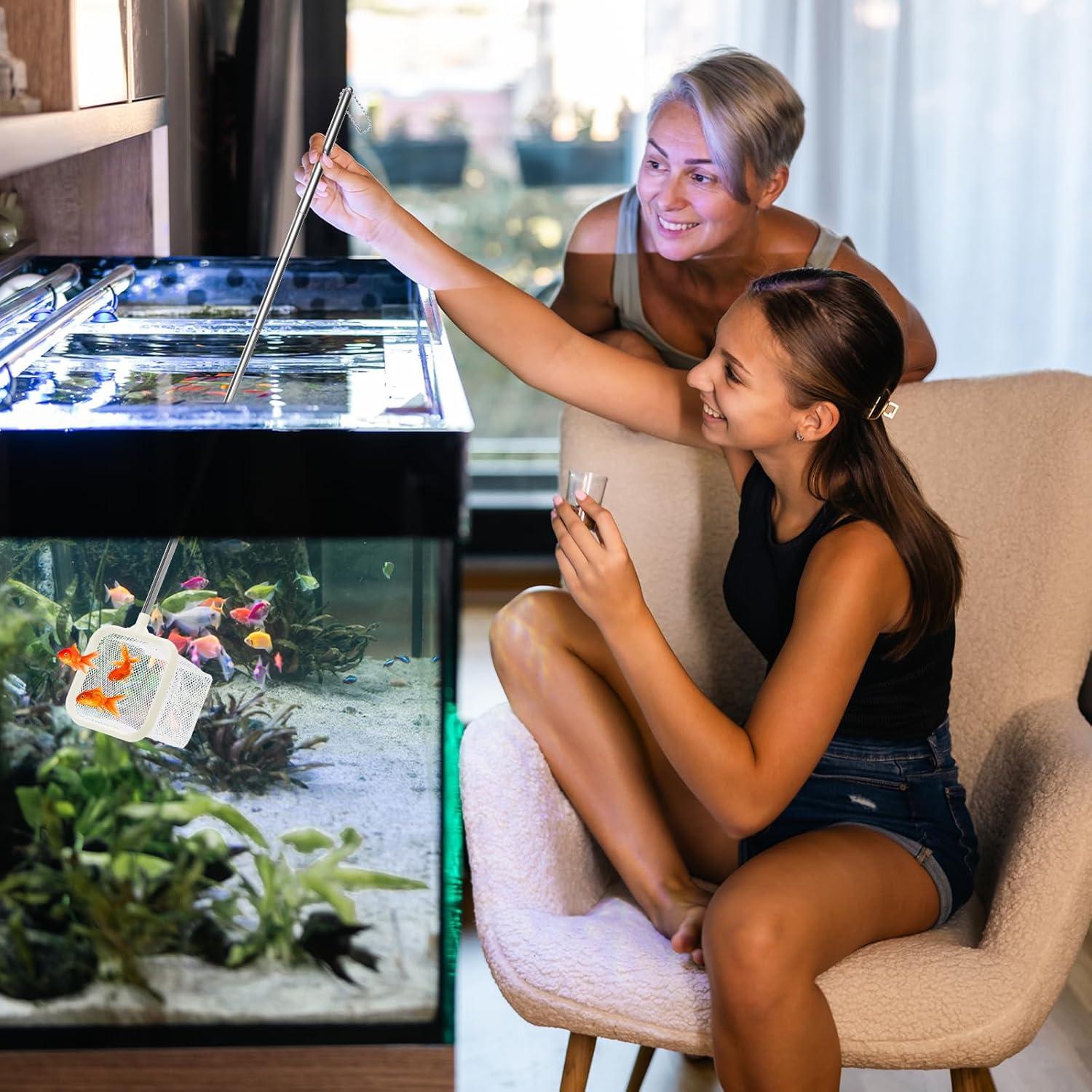 Red de Pesca para Acuario QfwdfcTrenz 2 Piezas 7.62cm Nylon