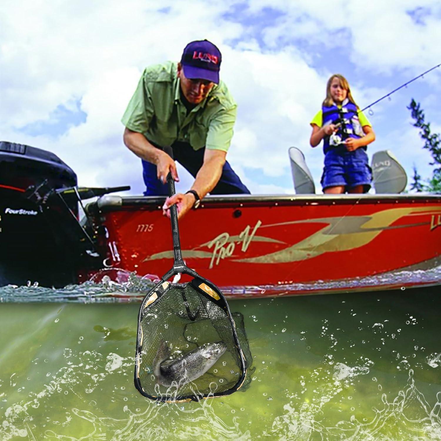 Red de Pesca Flotante PLUSINNO 30 cm Naranja Plegable