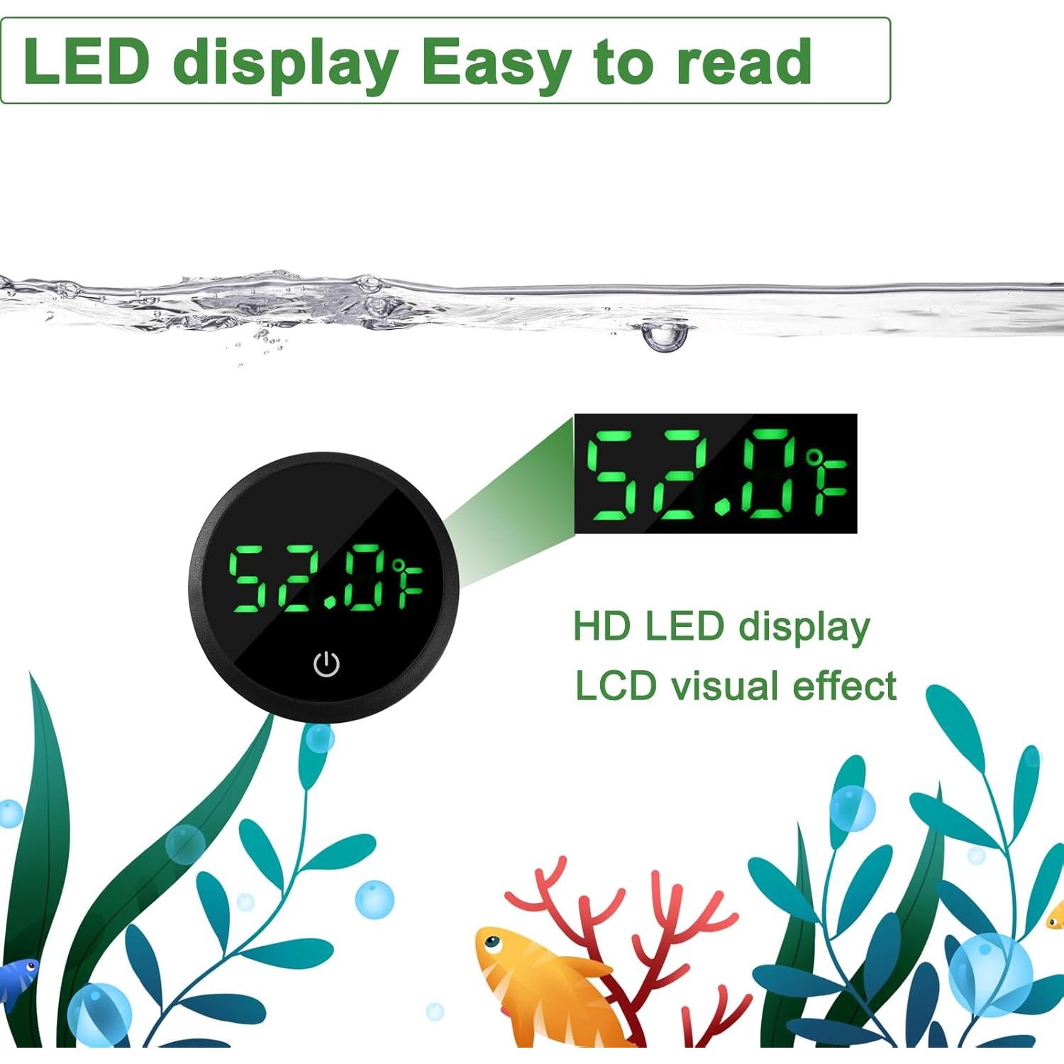 Termómetro Digital para Acuario Weimeltoy LED Preciso ±1°C