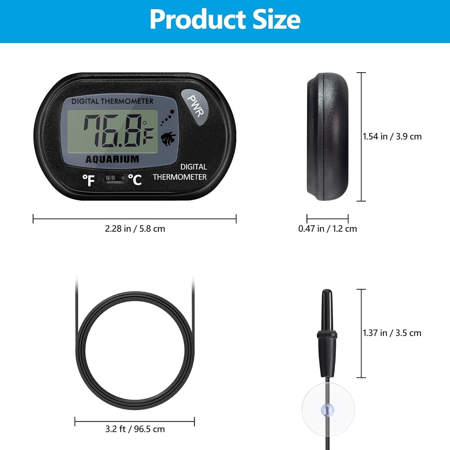 Termómetro Digital de Acuario DaToo con Pantalla LCD 0-70°C