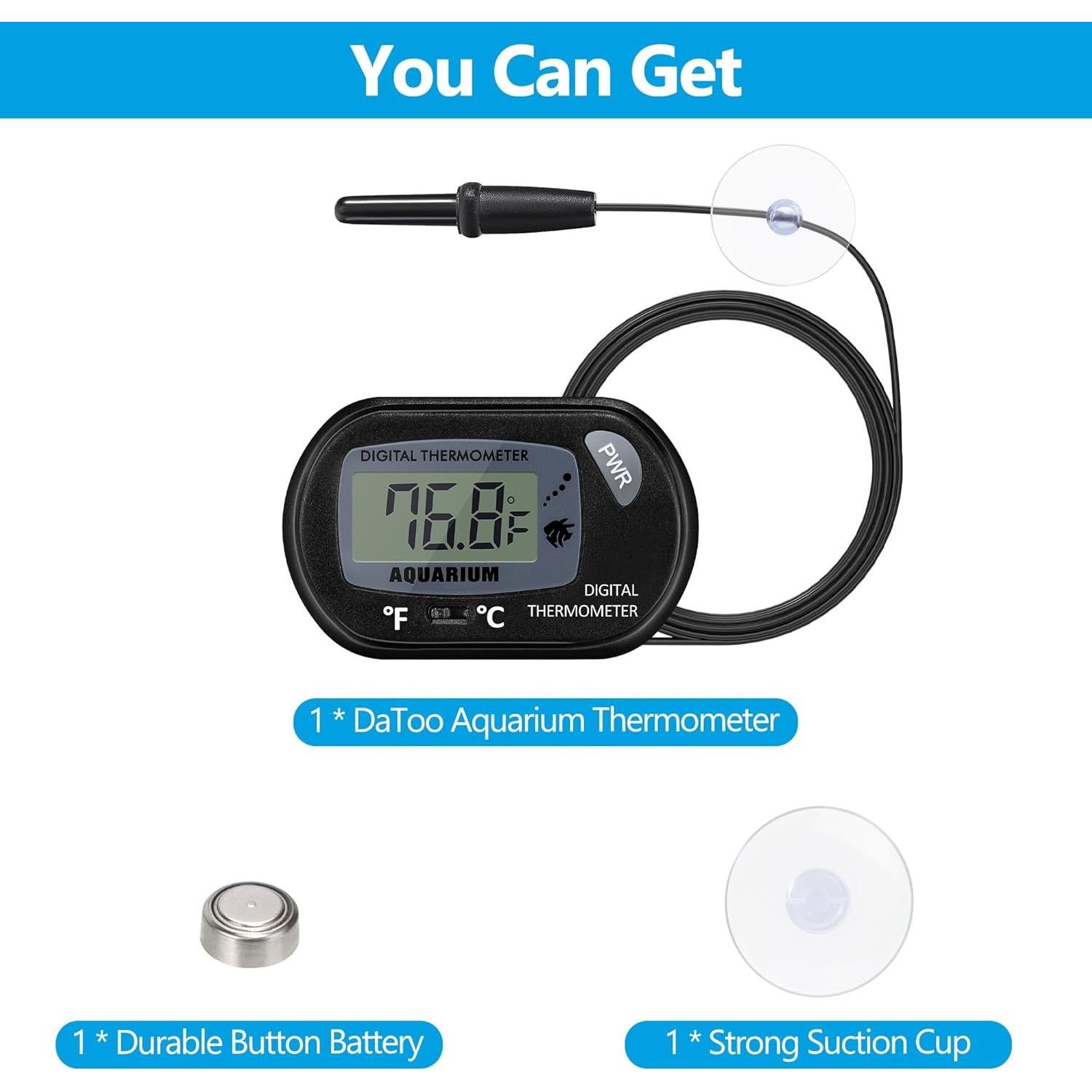 Termómetro Digital de Acuario DaToo con Pantalla LCD 0-70°C
