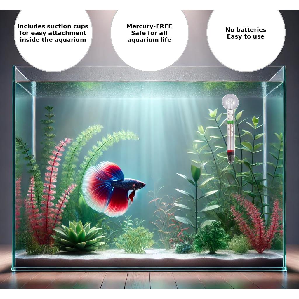 Termómetro Flotante de Acuario LABO - Vidrio Sin Mercurio - Precisión