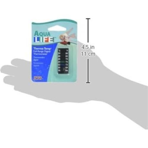 Penn-Plax Therma-Temp Temperature Sensitive Thermometer | Great for Checking The Water Temperature in Smaller Tanks | Small Strip, 2" (DT014)