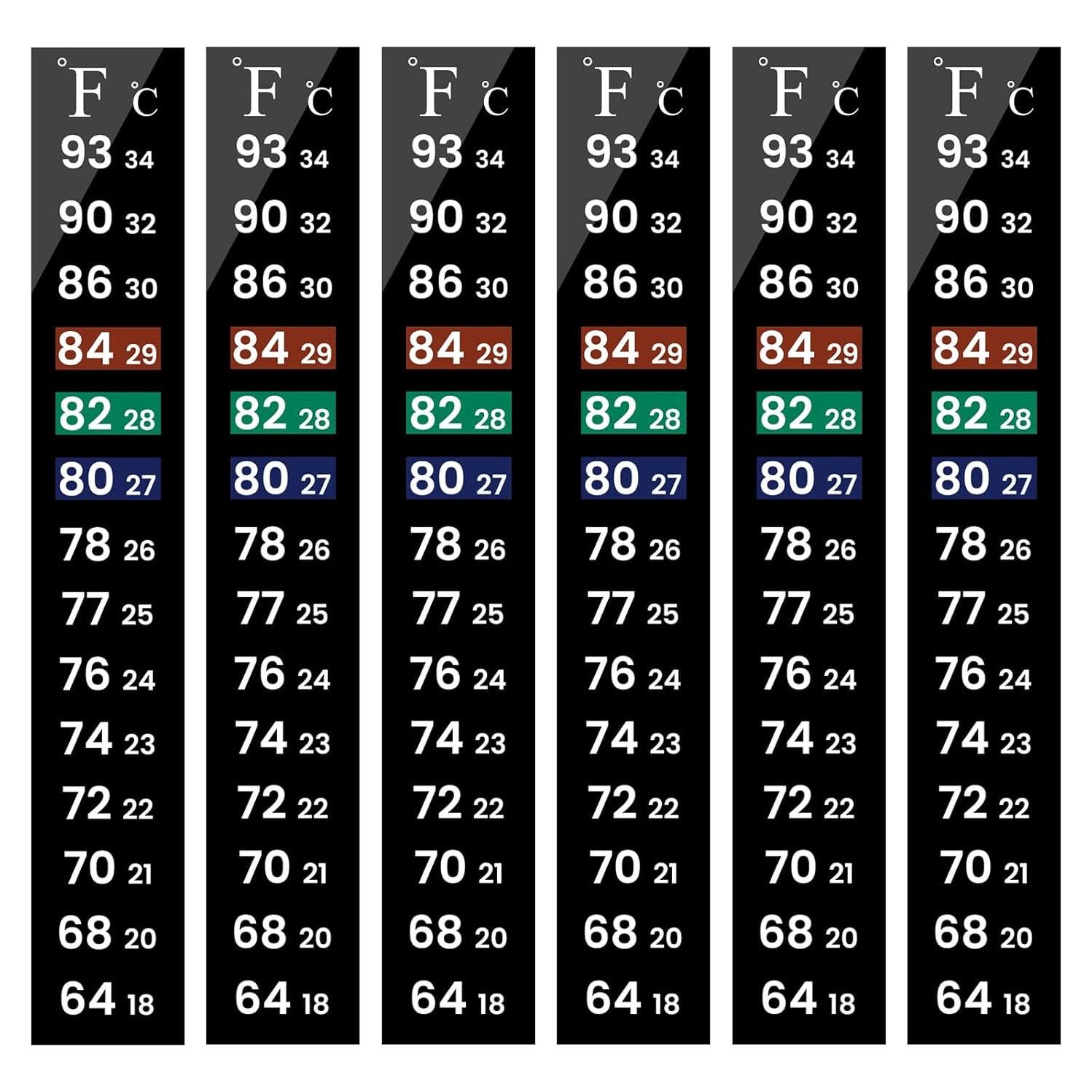 Tiras de Termómetro para Acuario AQUANEAT 6 PCS 13 cm
