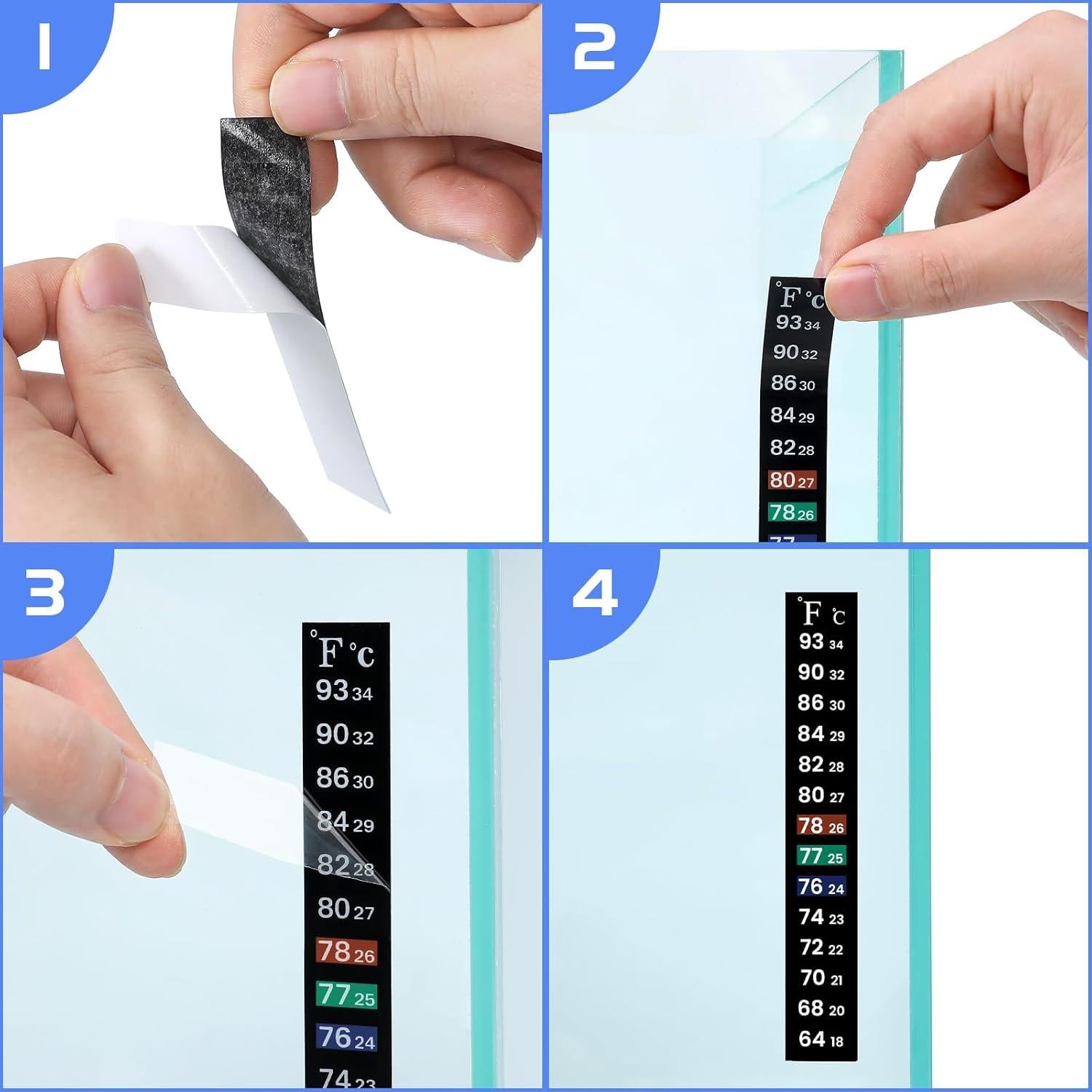 Tiras de Termómetro para Acuario AQUANEAT 6 PCS 13 cm