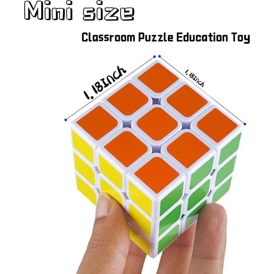 Paquete de 48 Mini Cubos de Rompecabezas Mano Peluda 3 cm