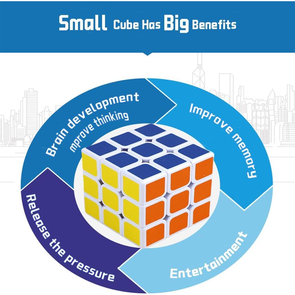 Paquete de 48 Mini Cubos de Rompecabezas Mano Peluda 3 cm