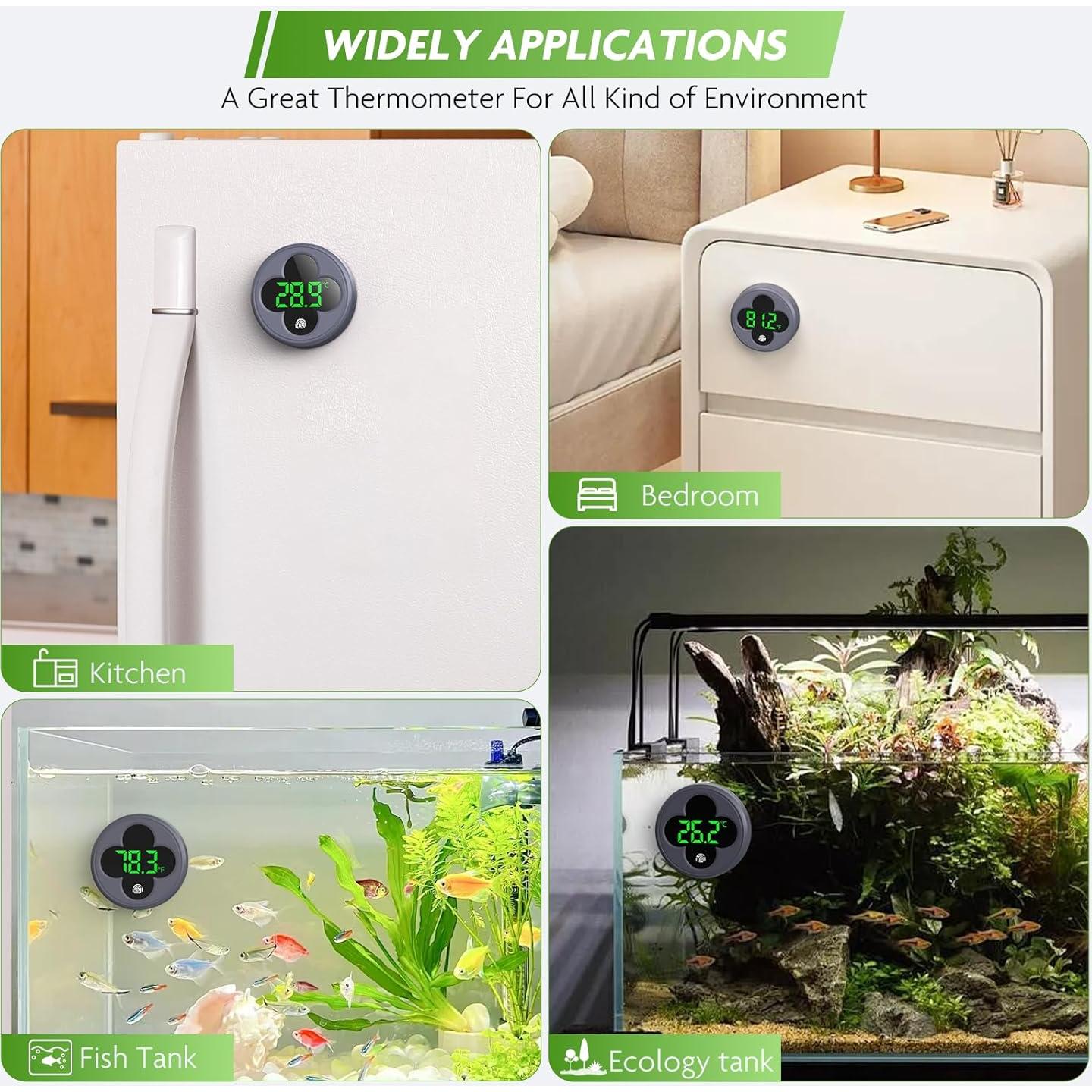 Termómetro Digital PAIZOO para Acuario con Pantalla LED HD