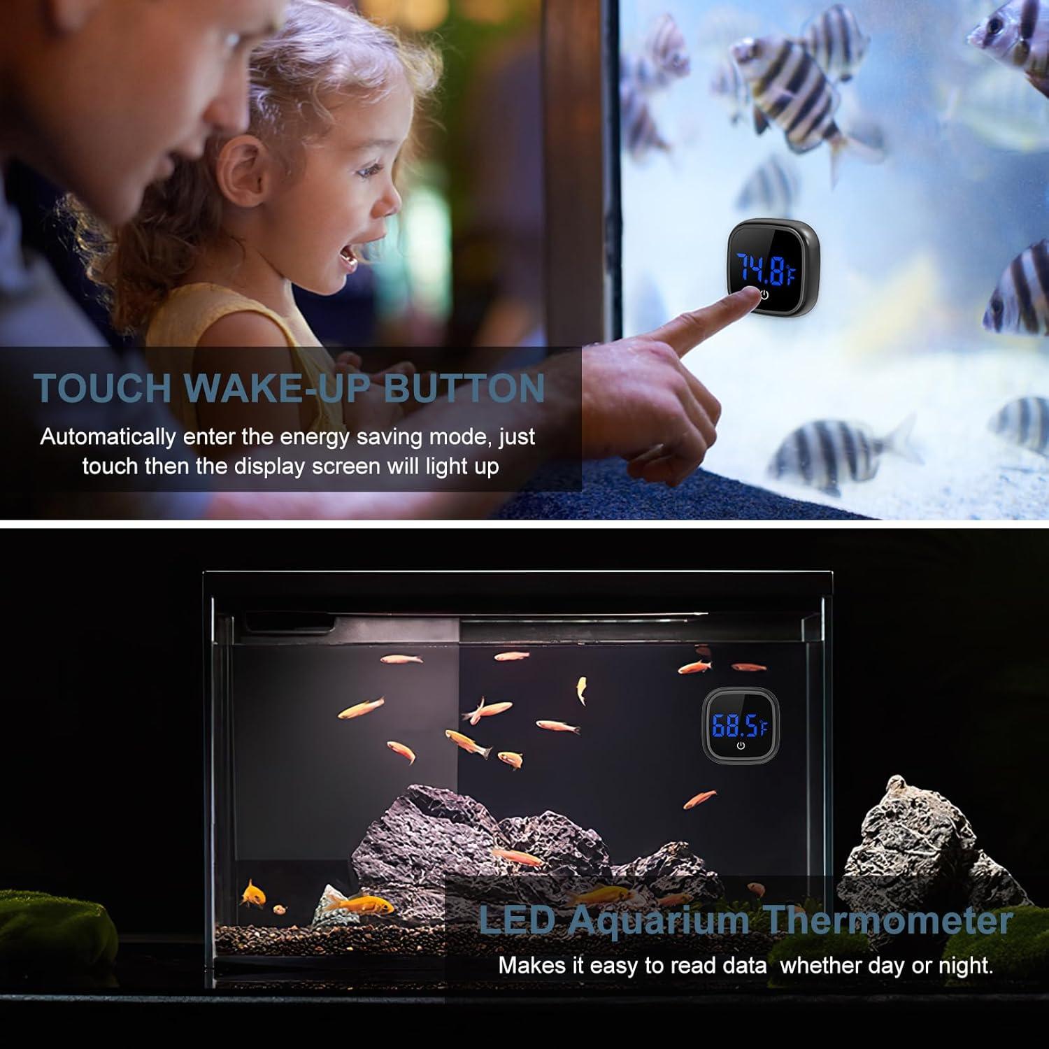 Termómetro Digital de Acuario Ankilo PS74B Pantalla LED HD