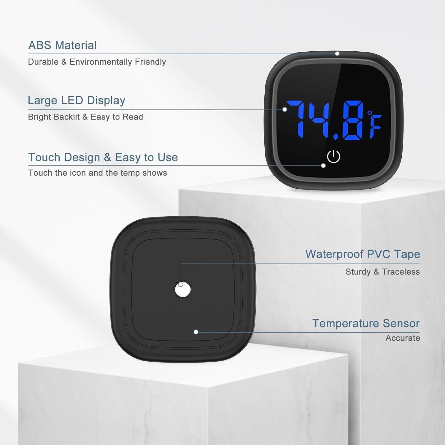 Termómetro Digital de Acuario Ankilo PS74B Pantalla LED HD