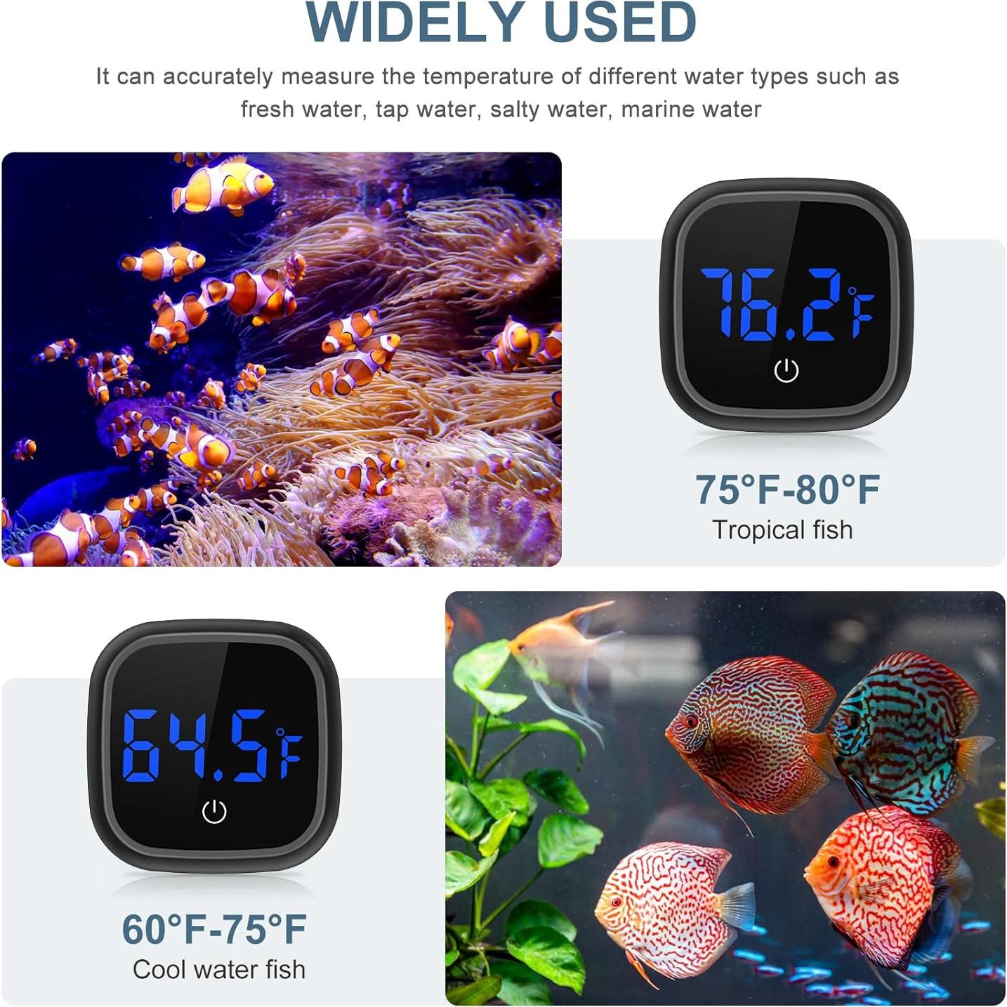 Termómetro Digital de Acuario Ankilo PS74B Pantalla LED HD