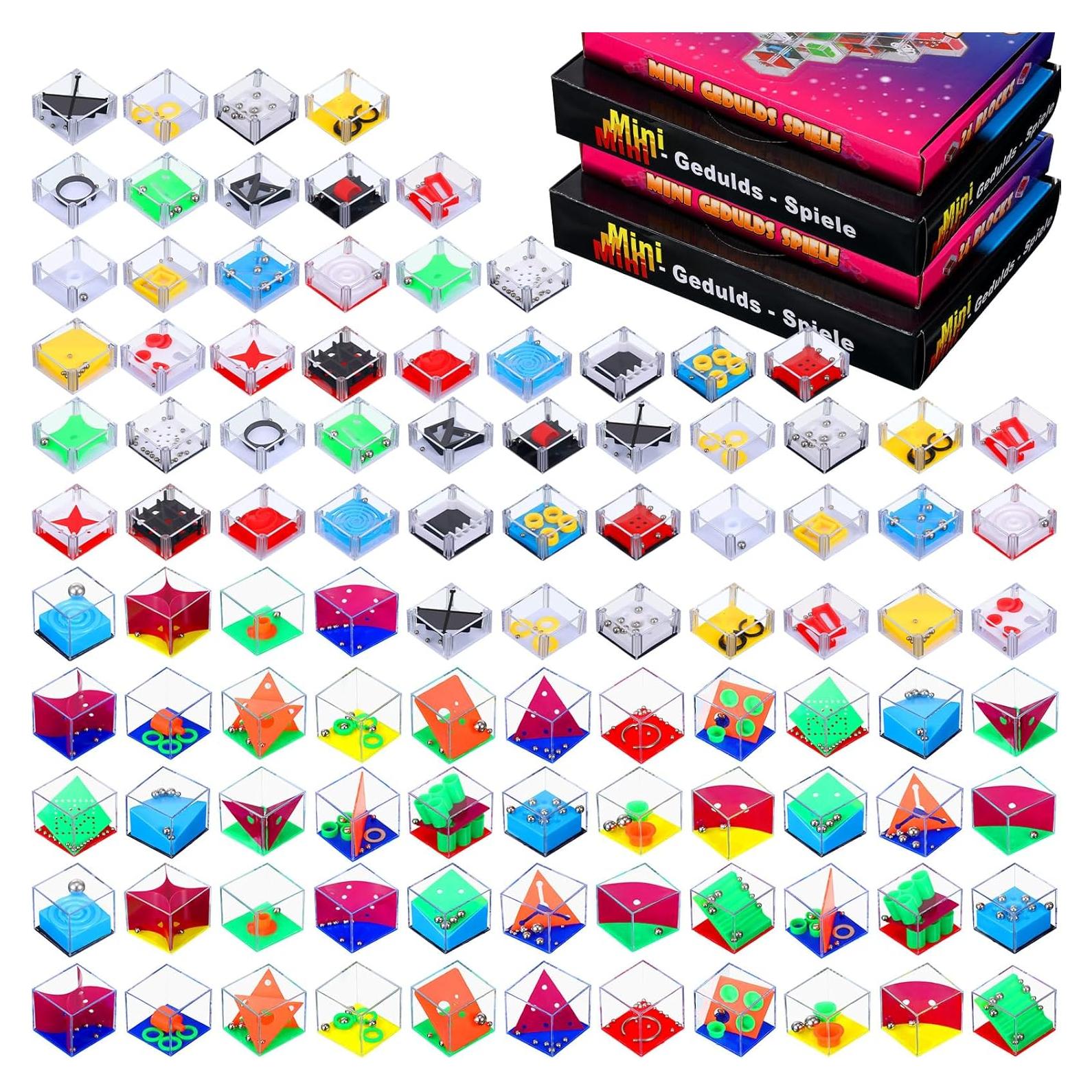 Lenwen 96 Piezas Rompecabezas Antiestrés Mini Cubos 3D