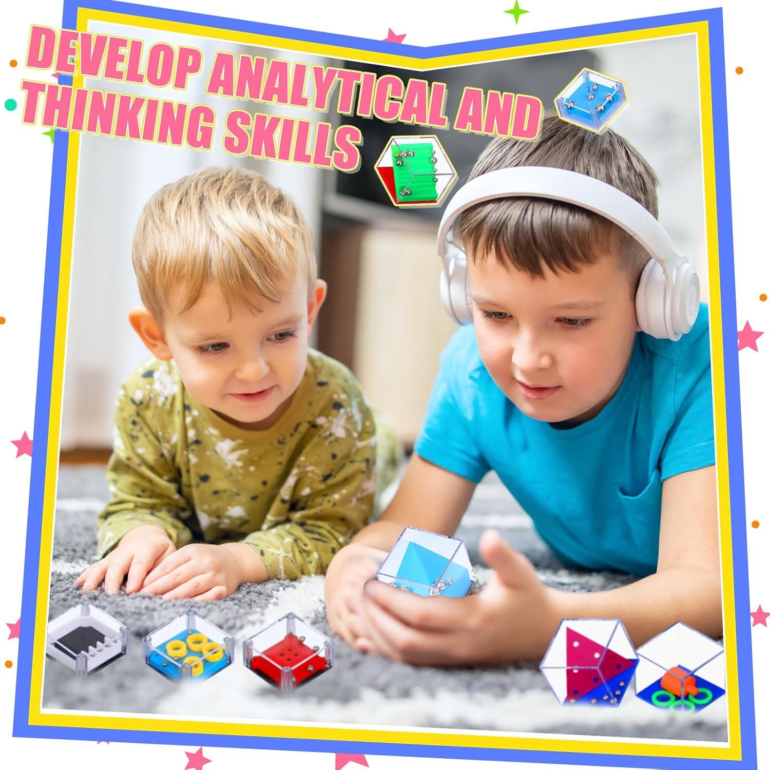 Lenwen 96 Piezas Rompecabezas Antiestrés Mini Cubos 3D