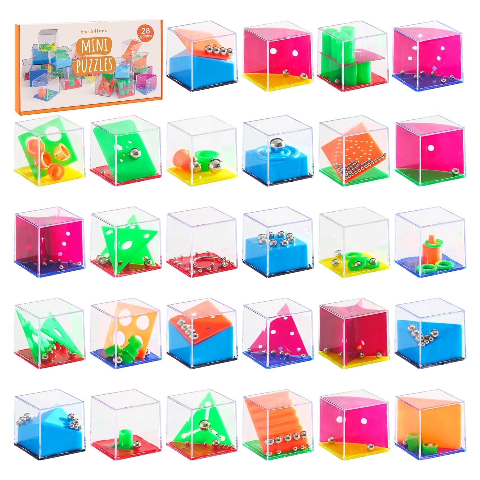 Pack de 28 Mini Cubos de Rompecabezas The Twiddlers - Juguetes Educativos