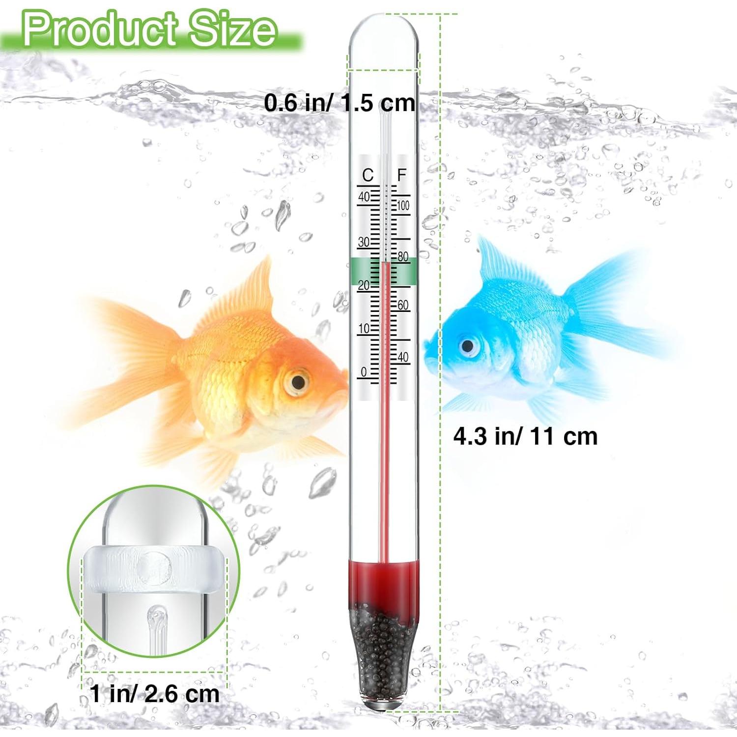 Dreyoo Termómetros Flotantes para Acuarios - 2 Pcs Vidrio