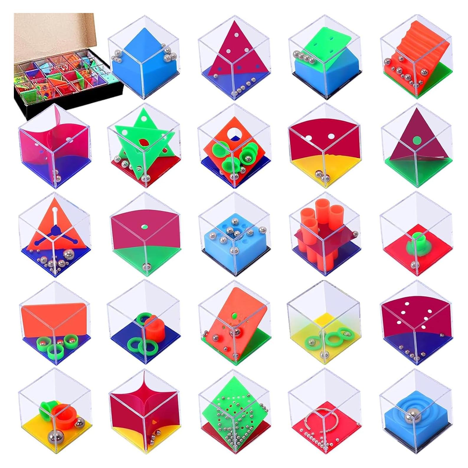24 Cubos de Rompecabezas de Laberinto IQ Exinddea - 4 cm