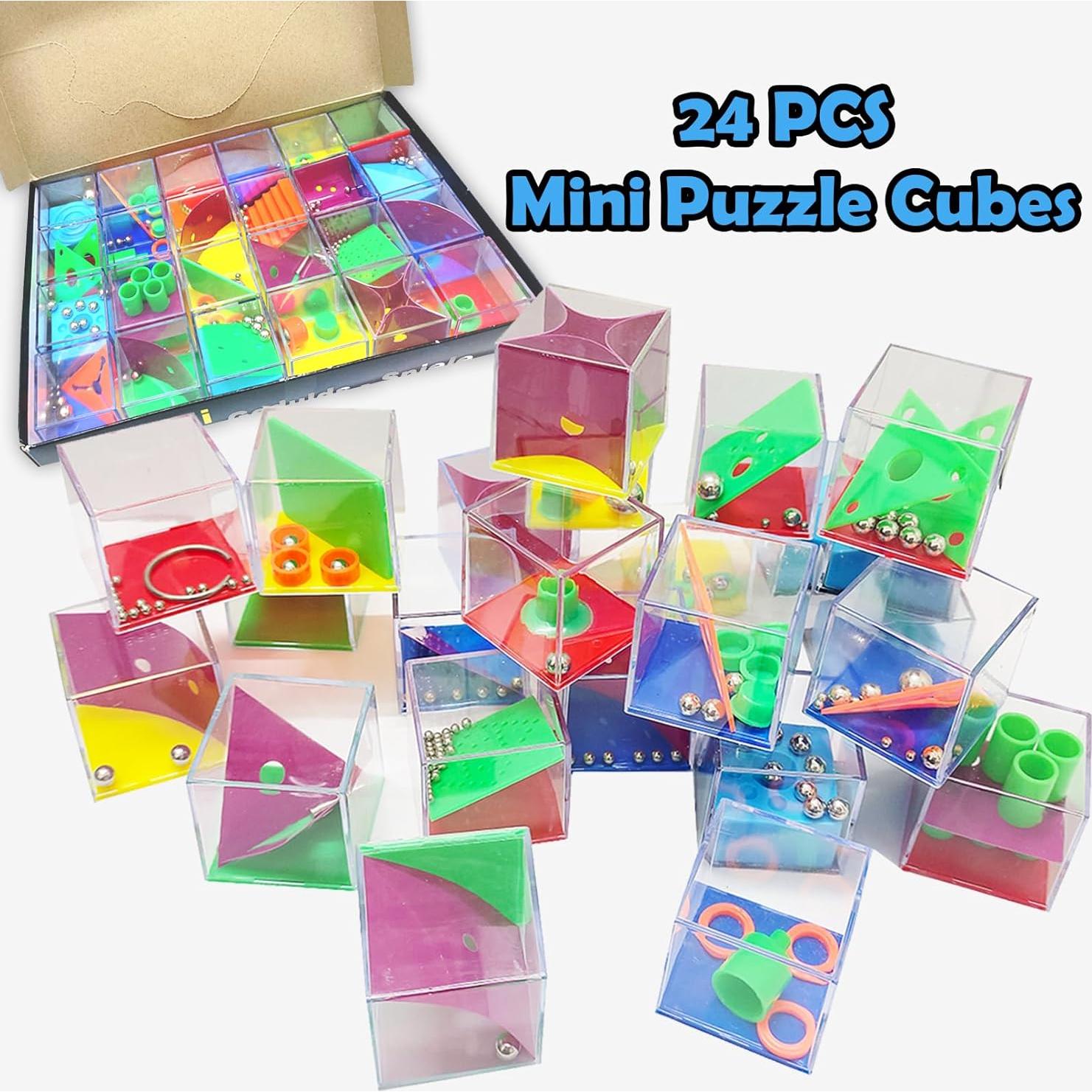 24 Cubos de Rompecabezas de Laberinto IQ Exinddea - 4 cm