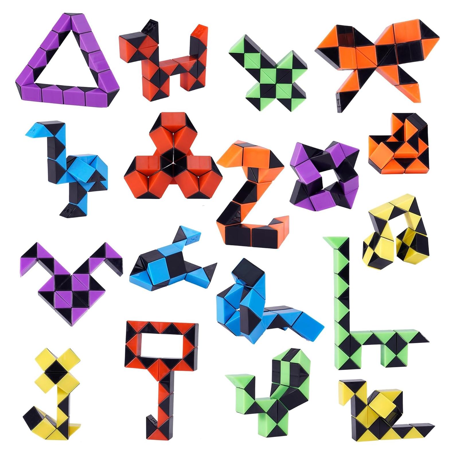 Ganowo 18 Cubos de Serpiente Fidget para Niños - Juguete Sensorial