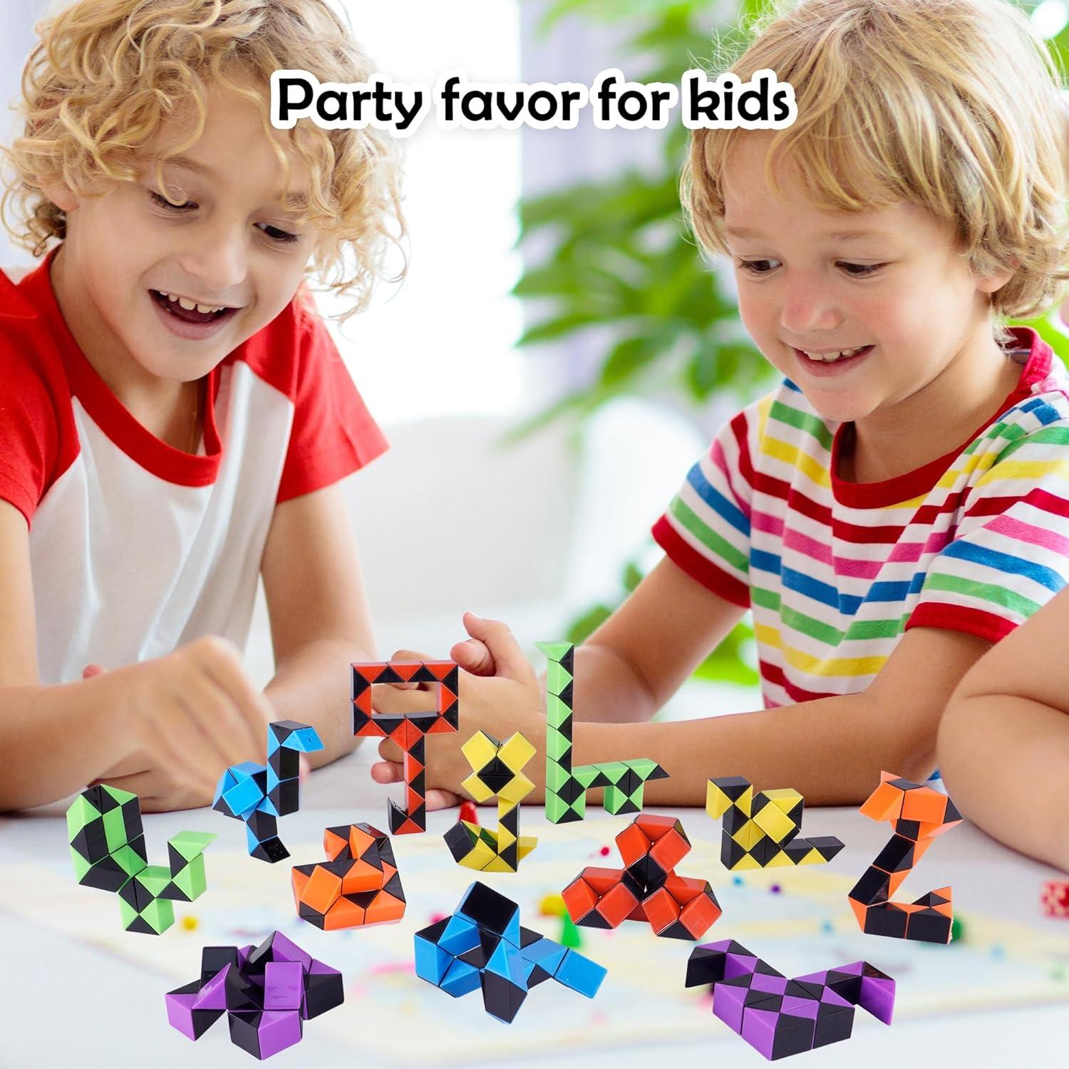 Ganowo 18 Cubos de Serpiente Fidget para Niños - Juguete Sensorial