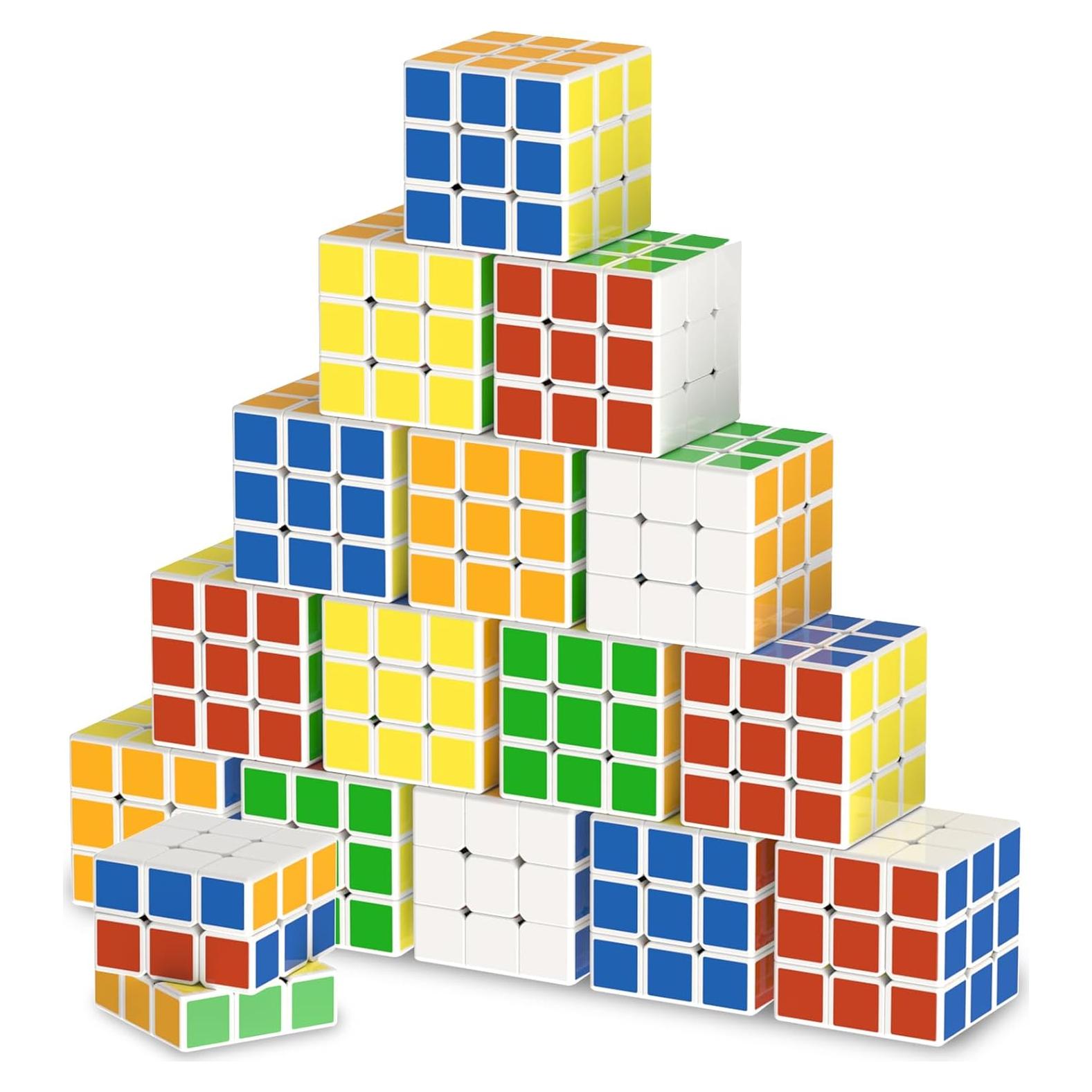 Mini Cubos de Rompecabezas FIVEDAOGANG - Paquete de 24, 3 cm