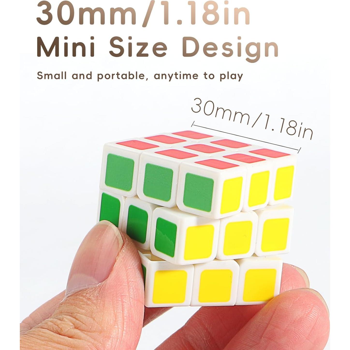 Mini Cubos de Rompecabezas FIVEDAOGANG - Paquete de 24, 3 cm