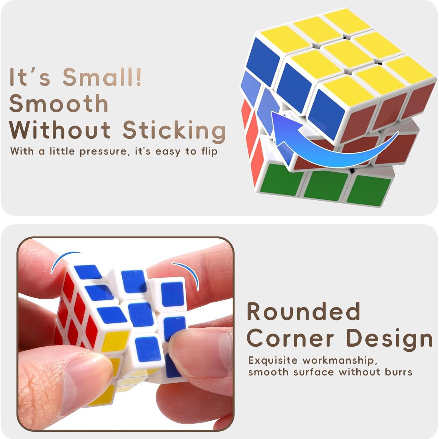 Mini Cubos de Rompecabezas FIVEDAOGANG - Paquete de 24, 3 cm