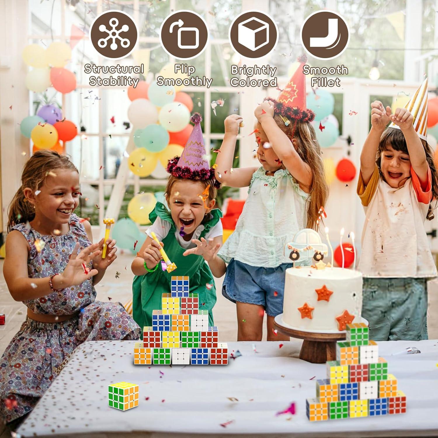 Mini Cubos de Rompecabezas FIVEDAOGANG - Paquete de 24, 3 cm