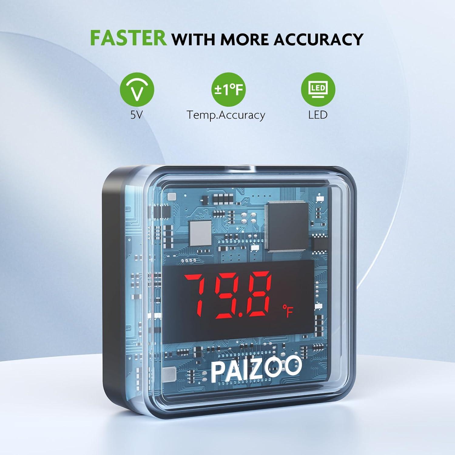 Termómetro Digital LED PAIZOO para Acuario USB 1.98m