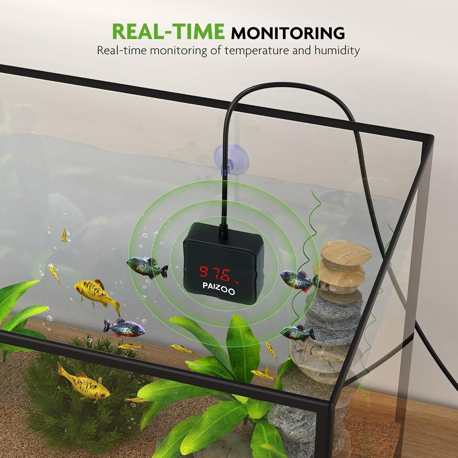 Termómetro Digital LED PAIZOO para Acuario USB 1.98m