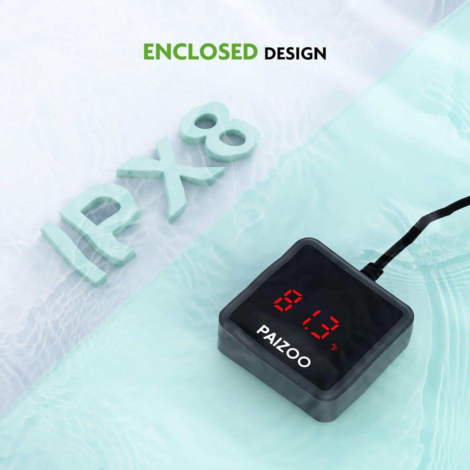 Termómetro Digital LED PAIZOO para Acuario USB 1.98m