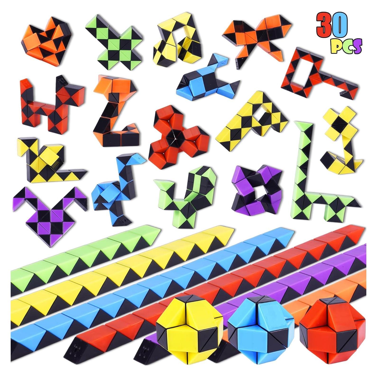 30 Mini Cubos de Serpiente Antiestrés Ganowo para Niños