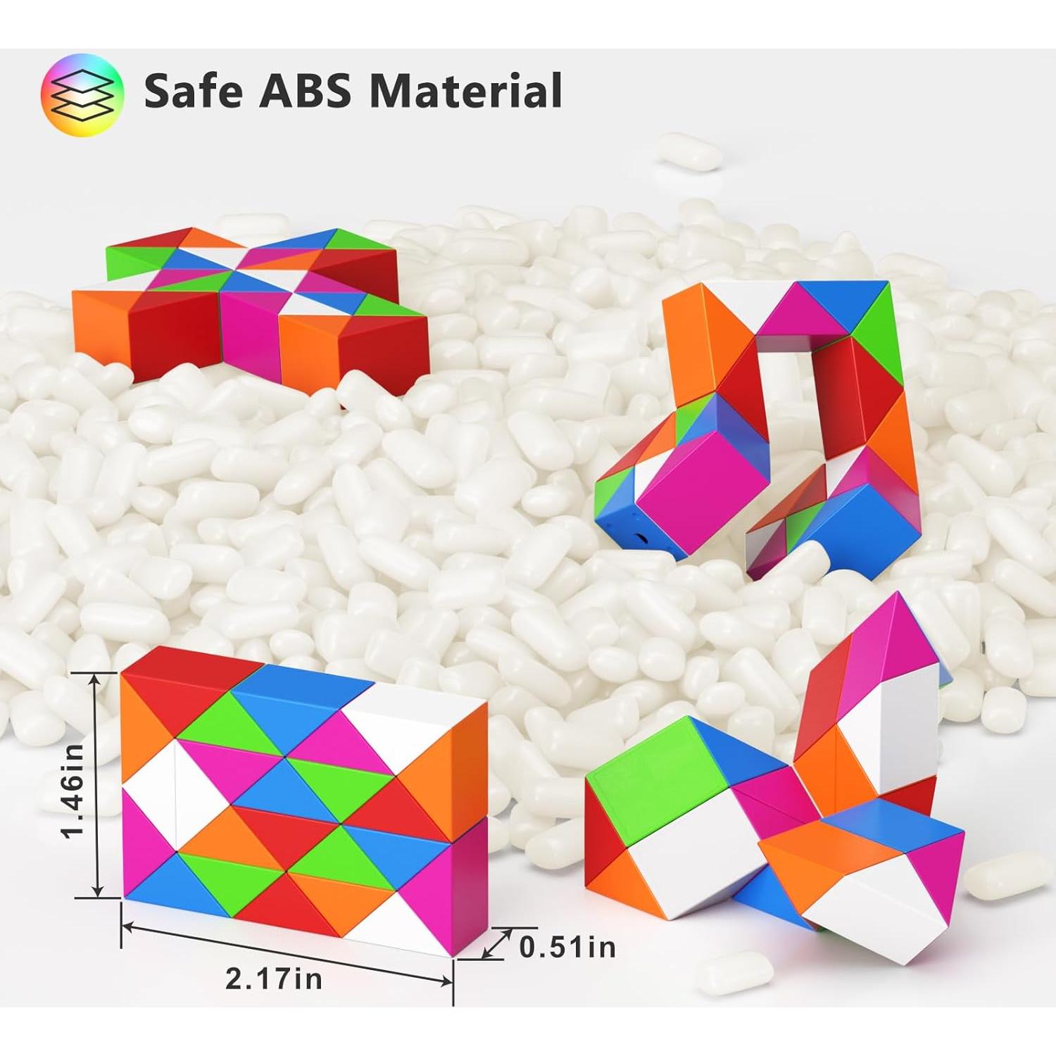 Mini Cubo de Serpiente Fidget Vdealen - 12 Piezas 5.5x3.7 cm