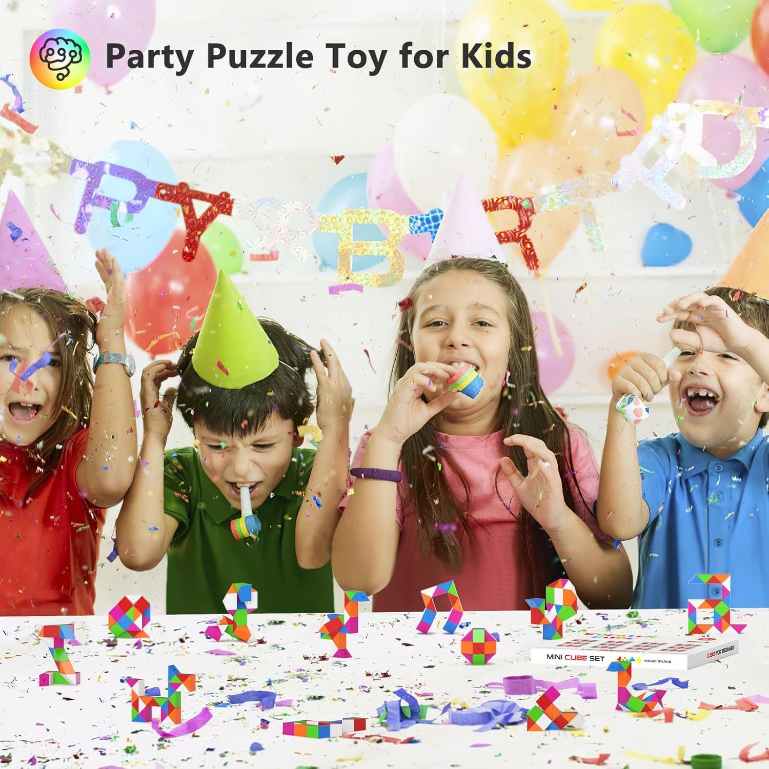 Mini Cubo de Serpiente Fidget Vdealen - 12 Piezas 5.5x3.7 cm