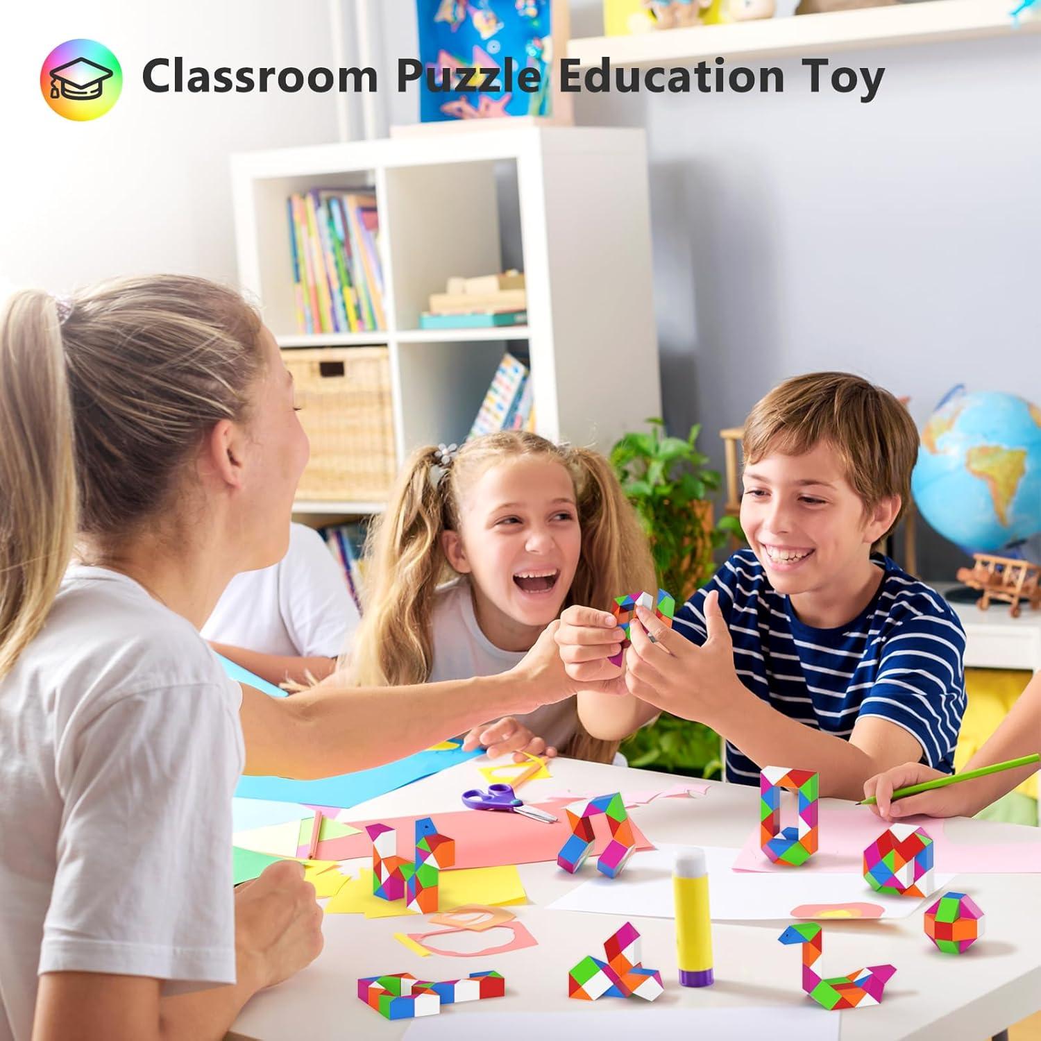 Mini Cubo de Serpiente Fidget Vdealen - 12 Piezas 5.5x3.7 cm