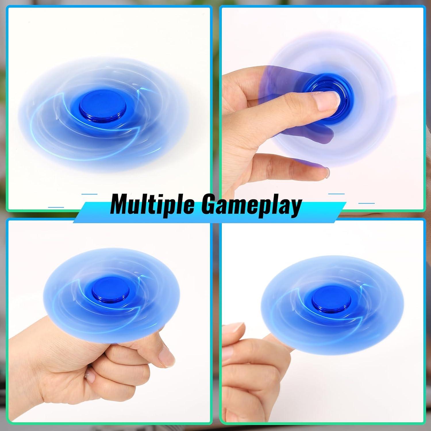 Spinner Antiestrés Gigilli Azul y Plata para Niños y Adultos