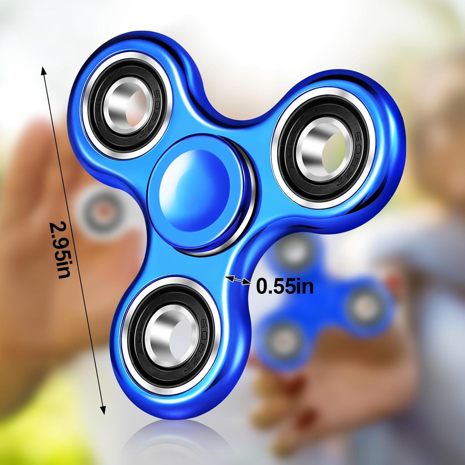 Spinner Antiestrés Gigilli Azul y Plata para Niños y Adultos