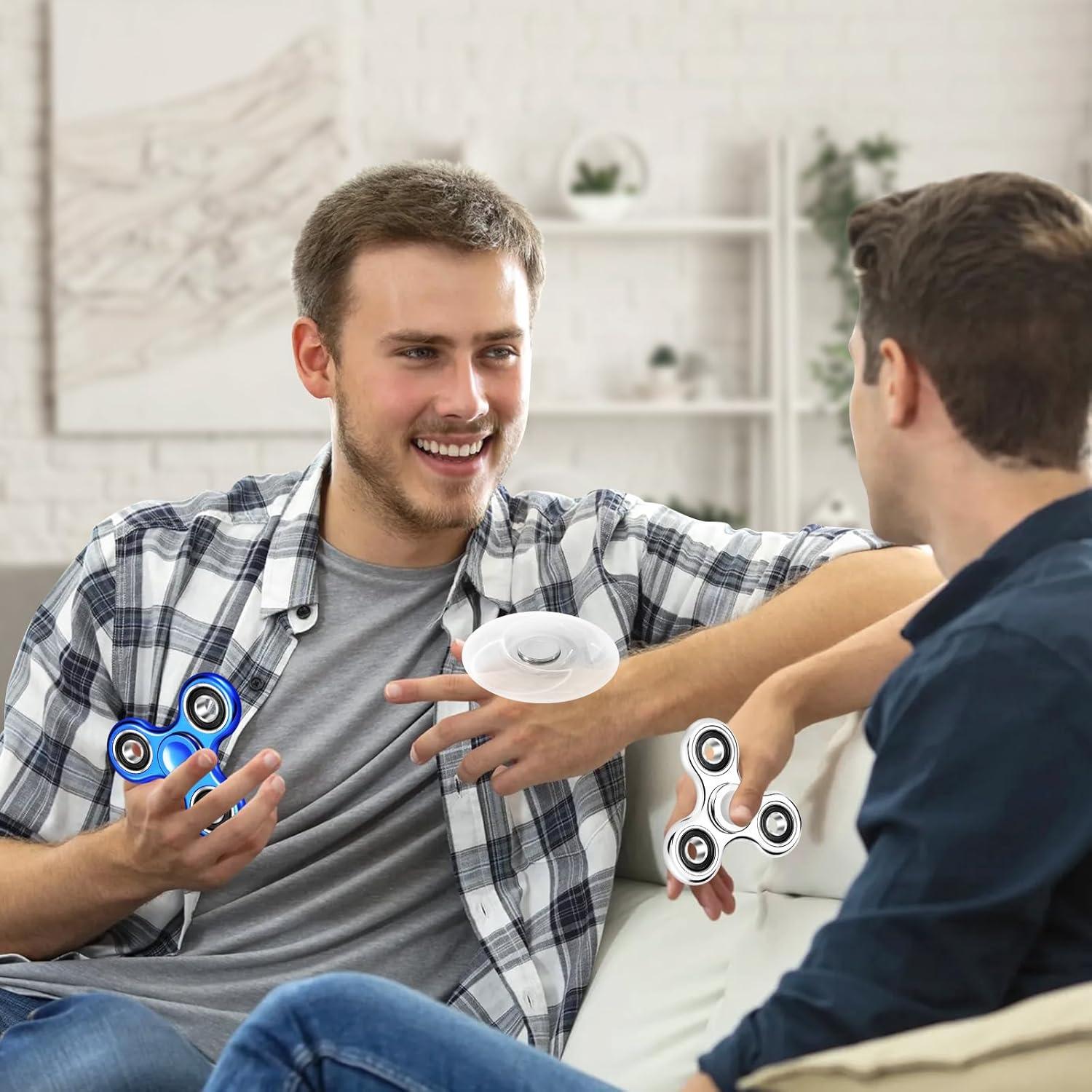 Spinner Antiestrés Gigilli Azul y Plata para Niños y Adultos