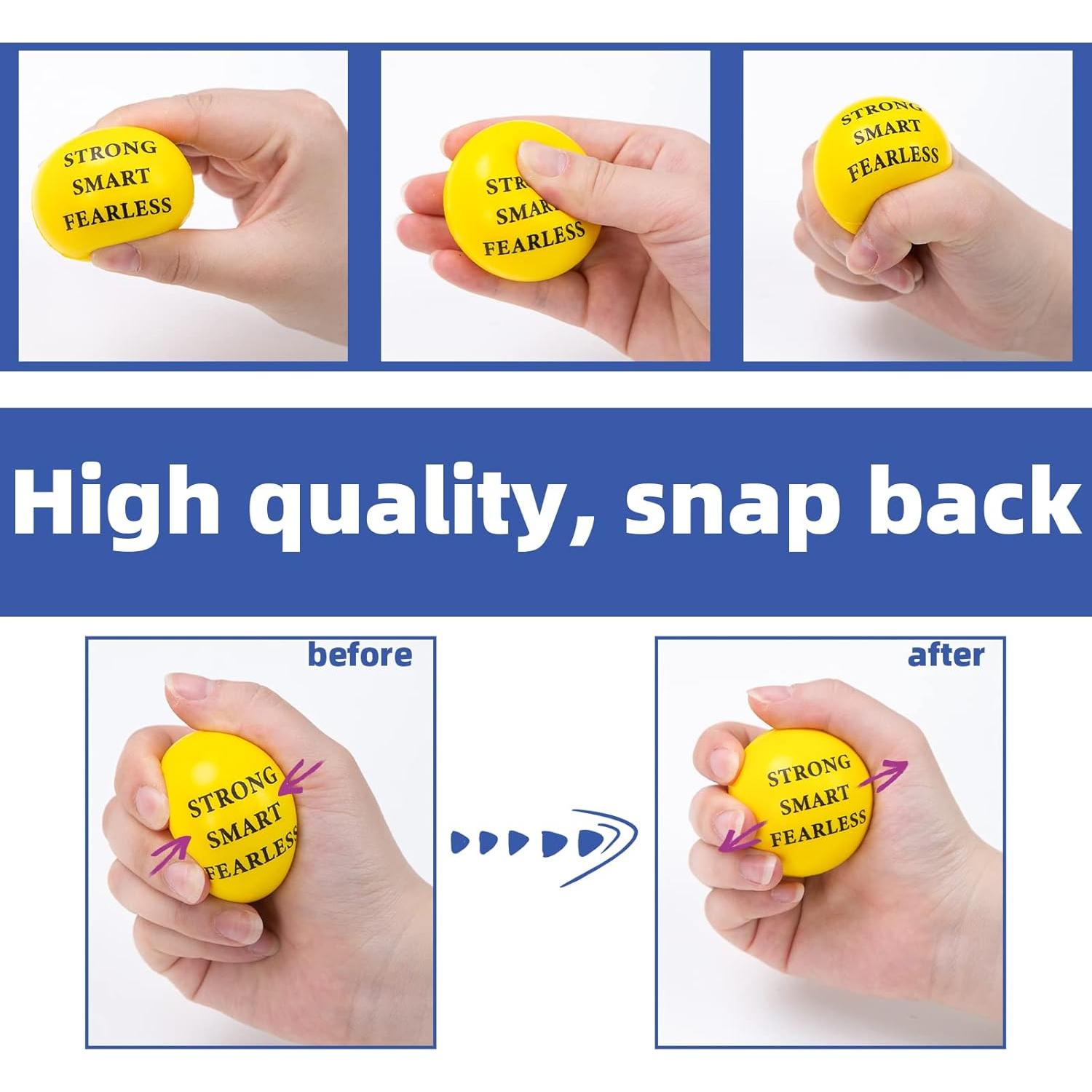 Pelotas Antiestrés Motivacionales MCPINKY 12PCS 5.08cm