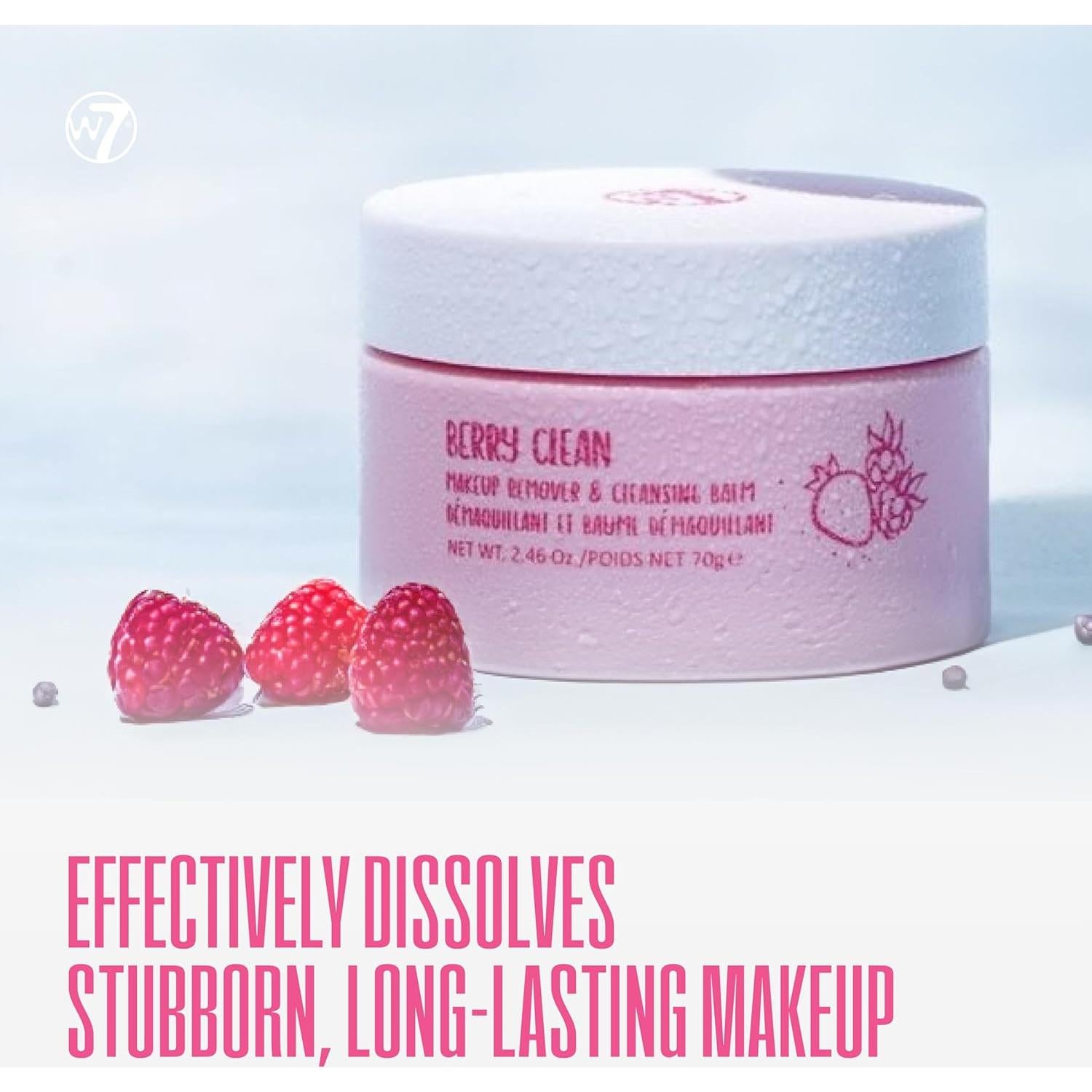 Desmaquillante Bálsamo W7 Berry Clean 100g - Hidratante y Suave