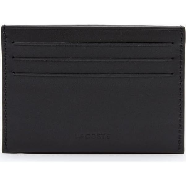 Portatarjetas de Crédito Lacoste Hombre Fitzgerald Cuero Negro