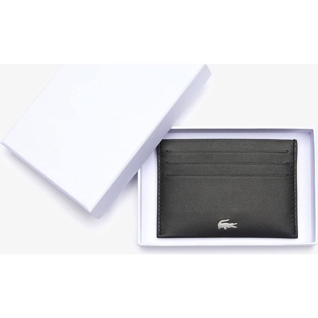 Portatarjetas de Crédito Lacoste Hombre Fitzgerald Cuero Negro