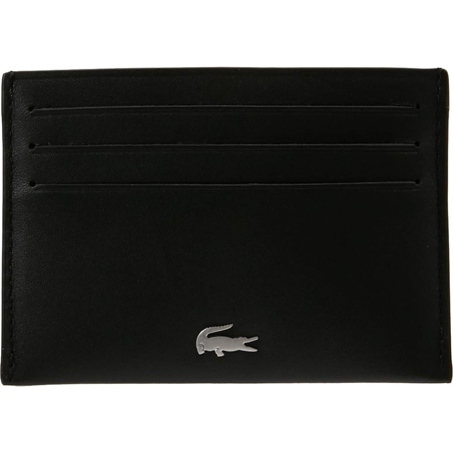 Portatarjetas de Crédito Lacoste Hombre Fitzgerald Cuero Negro
