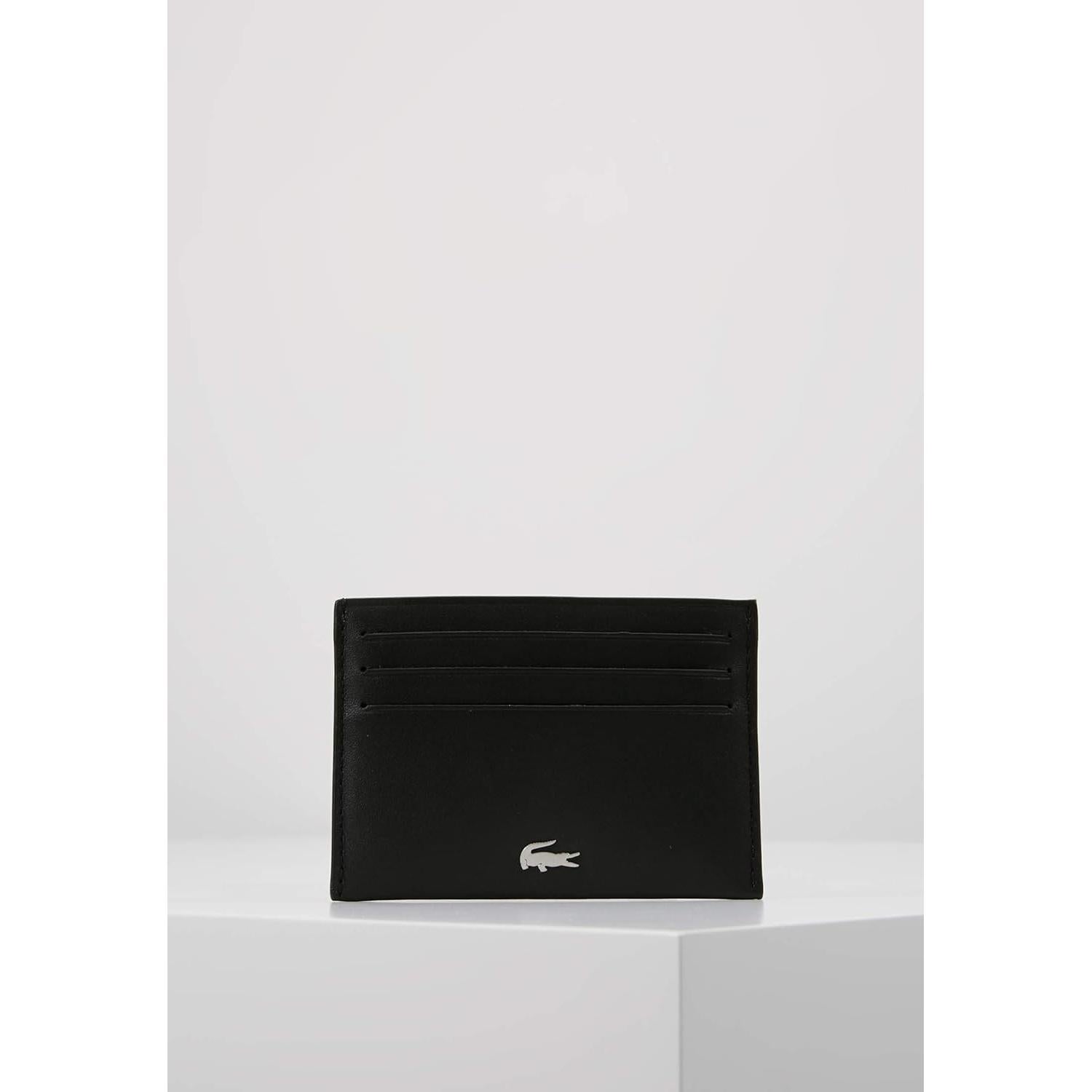 Portatarjetas de Crédito Lacoste Hombre Fitzgerald Cuero Negro
